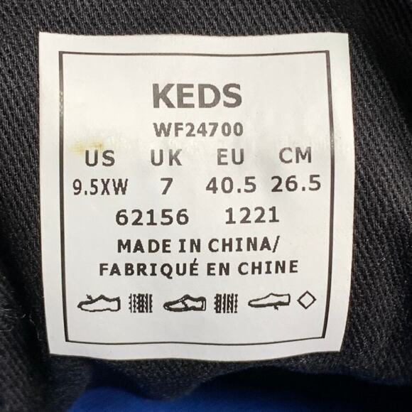 🔴 KEDS CHAMPION ORIGINAL Women`s Size 9.5XW Black Comfort Shoes WF24700 - Picture 8 of 8